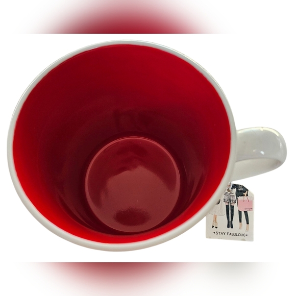 Amanda Greenwood Stylish Women's Bag Collection Mug w/ Red Inside. New W… - Picture 3 of 3